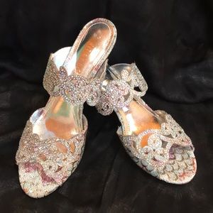 “Frankie” Silver High Heels by J. Renee